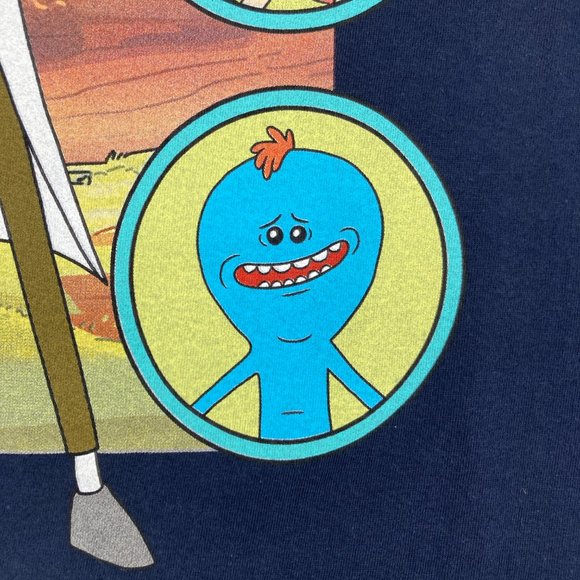 Rick and Morty Character Navy Short Sleeve T-Shirt - L - Picture 3 of 9